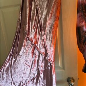 Free People Elegant Purple Velvet Skirt